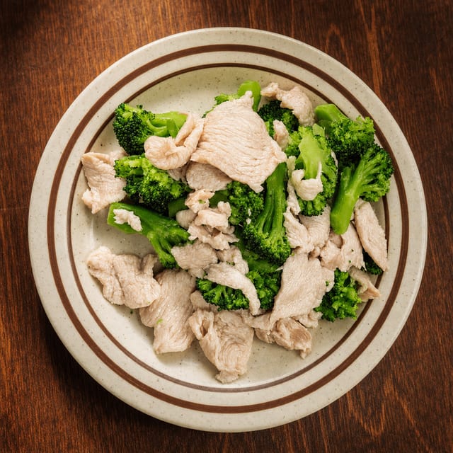 Steamed Chicken with Broccoli (PT).
